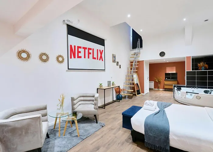 Ng Prestige - Nain - Privatif - Jacuzzi - Netflix - Projecteur Roubaix